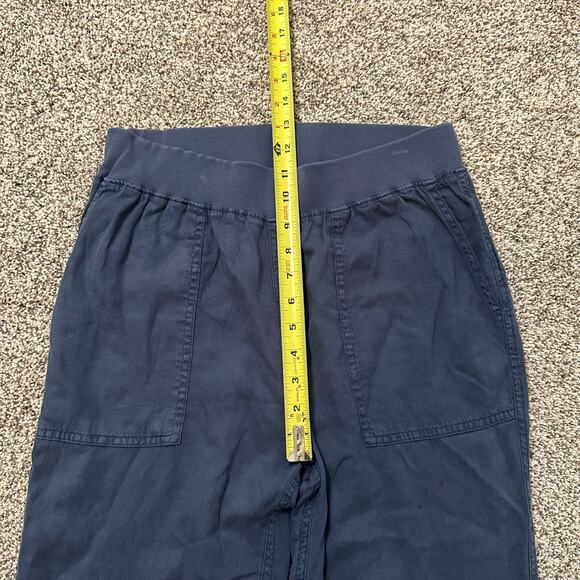 Faherty navy blue pull on linen jogger pants size M - Picture 11 of 12